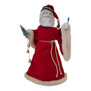 Vintage Christmas Tree Topper Holiday Decorations Old Saint Nick Santa Clause